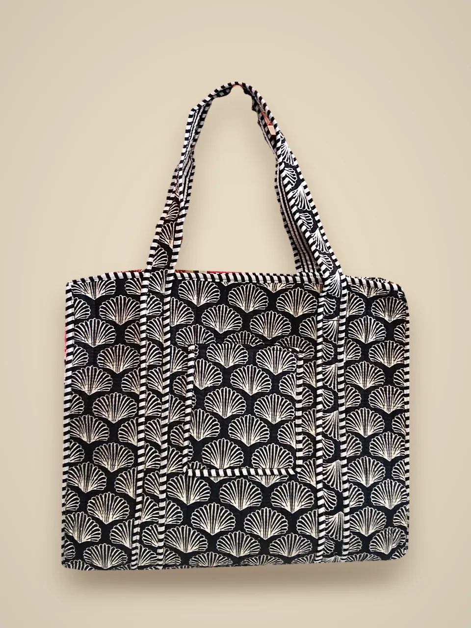 The Shell Tote — Black studio view